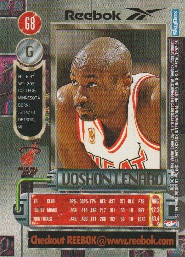 NBA 1997-98 Metal Universe Reebok Chase Bronze - No 68 - Voshon Lenard