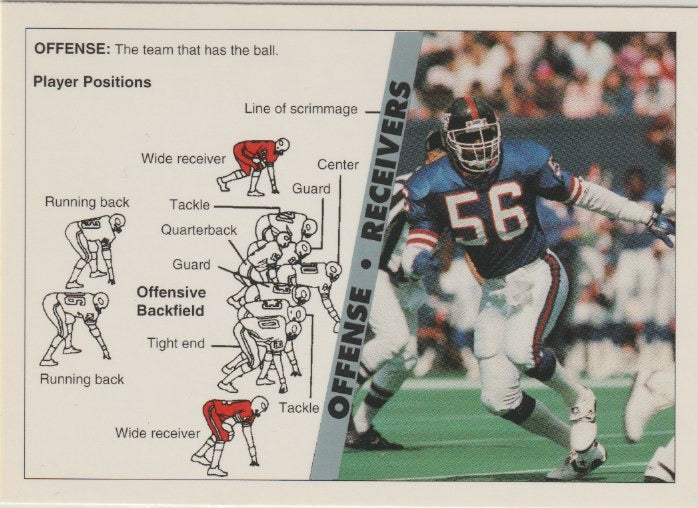 NFL 1992 Ultimate WLAF - No 186 - Offense: Receivers/Lawrence Taylor