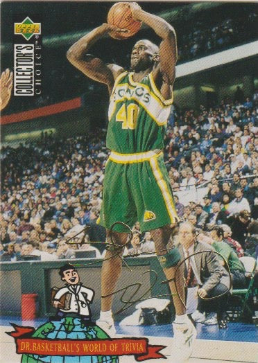 NBA 1994-95 Collector's Choice International German Gold Signature - No 404 - Shawn Kemp