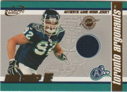 NFL 2003 Atomic CFL Game Worn Jerseys - No 14 - Noah Cantor