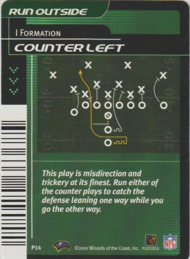 NFL 2001 Showdown 1st Edition Plays - No P14 - Counter Left