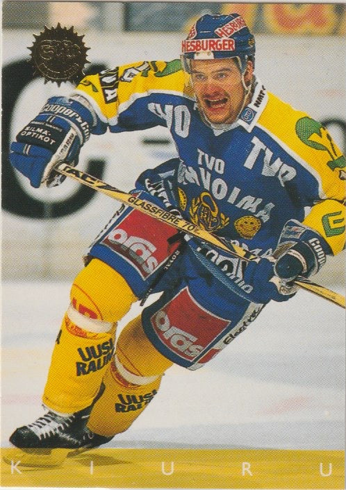 NHL 1995-96 Swedish Leaf - No 105 - Jussi Kiuru