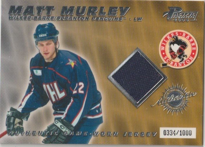 NHL 2003-04 Pacific AHL Prospects Jerseys - No 6 - Matt Murley