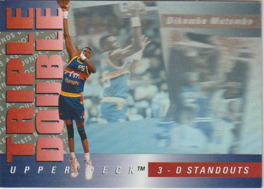 NBA 1993-94 Upper Deck Triple Double German - No TD8 - Dikembe Mutombo