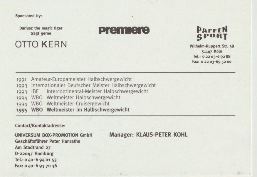 Multisport - Autogramm - Dariusz "Tiger" Michalczewski