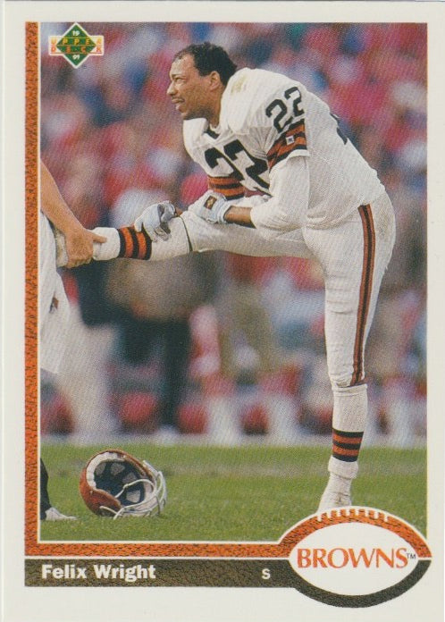 NFL 1991 Upper Deck - No 243 - Felix Wright