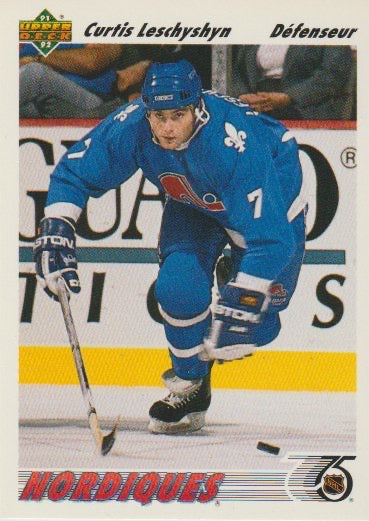 NHL 1991-92 Upper Deck French - No 413 - Curtis Leschyshyn