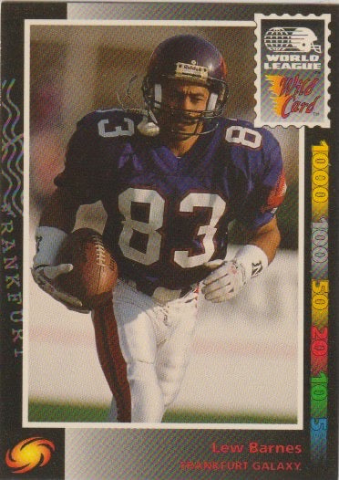 NFL 1992 Wild Card WLAF - No 124 - Lew Barnes