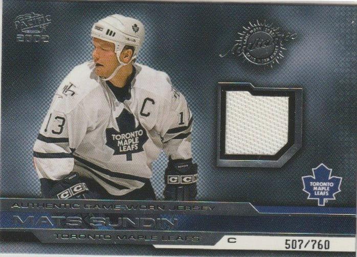 NHL 2001-02 Pacific Jerseys - No 35 - Mats Sundin