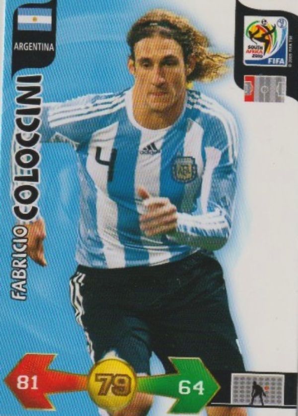 Soccer 2010 Panini Adrenalyn XL FIFA World Cup South Africa - No 10 - Fabricio Coloccini