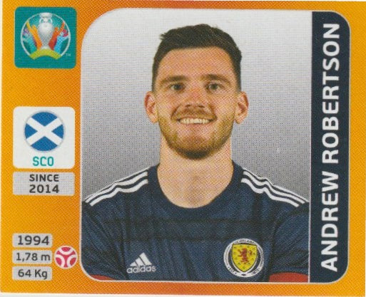 Fussball 2020 Panini EURO Tournament Edition Sticker - No 442 - Andrew Robertson