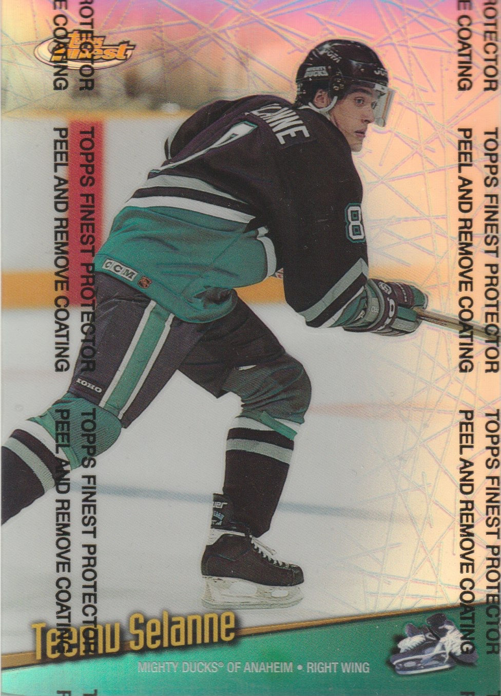 NHL 1998-99 Finest Oversize Refractor - No 1 of 7 - Teemu Selanne