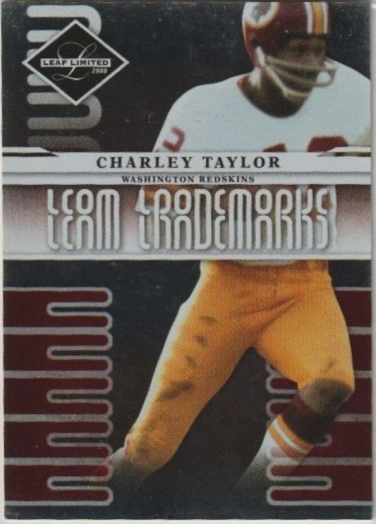NFL 2008 Leaf Limited Team Trademarks - No T-19 - Charley Taylor