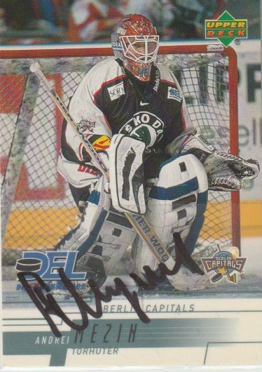 DEL 2000 / 01 Upper Deck - No 30 - Andrei Mezin - Autogramm