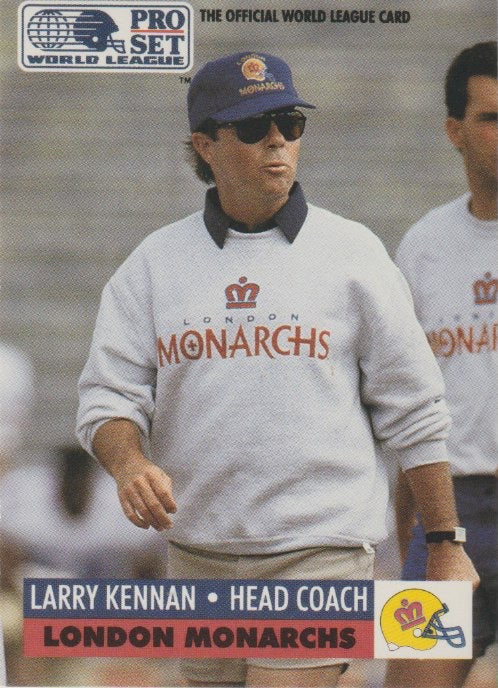 NFL 1991 ProSet WLAF Inserts - No 12 - Larry Kennan