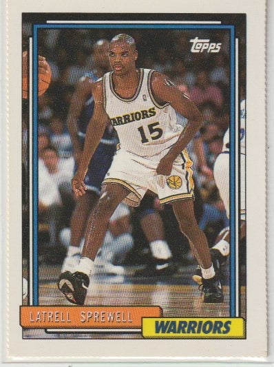 NBA 1992-93 Topps Hoop Magazine Perforated Inserts - No NN0 - Latrell Sprewell