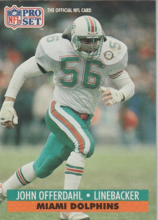 NFL 1991 ProSet - No 212 - John Offerdahl