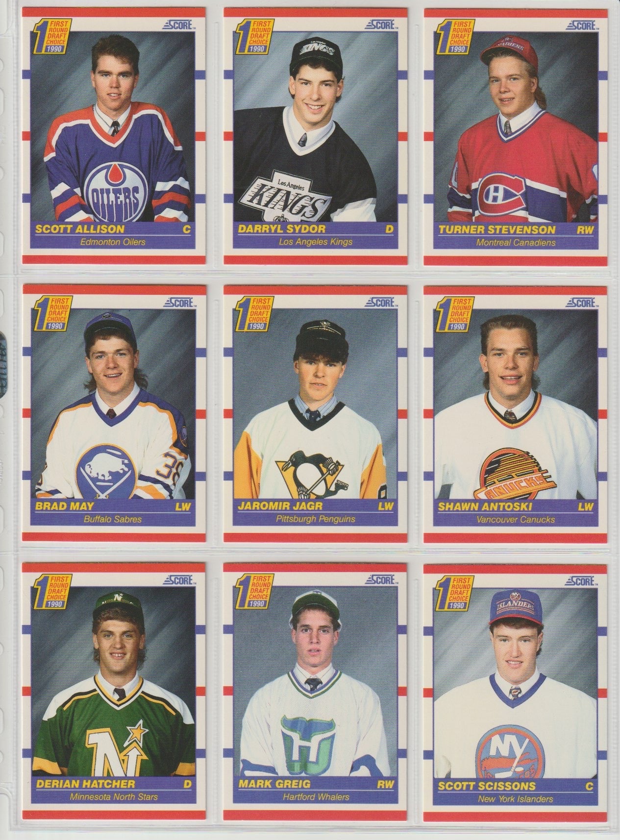 NHL 1990-91 Score - No 1 - 440 - kompletter Satz
