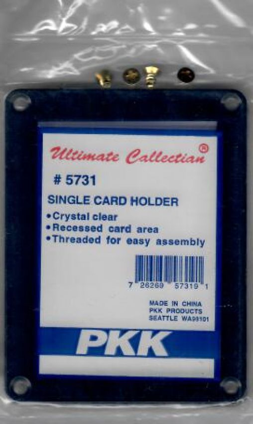 Einzelkartenhalter - schraubbar - schwarzer Rand