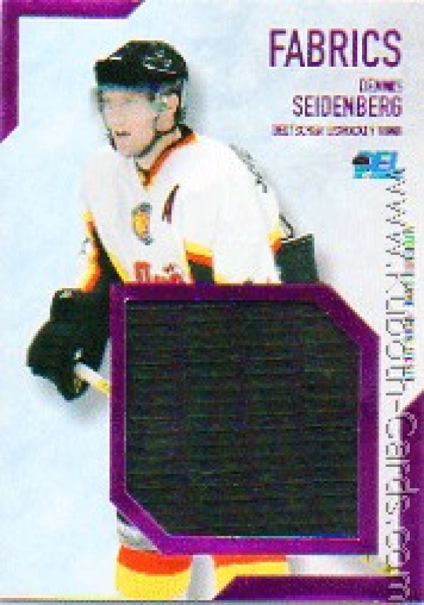 DEL 2008/09 CityPress jersey card Fabrics DEB - No BL16 - Dennis Seidenberg