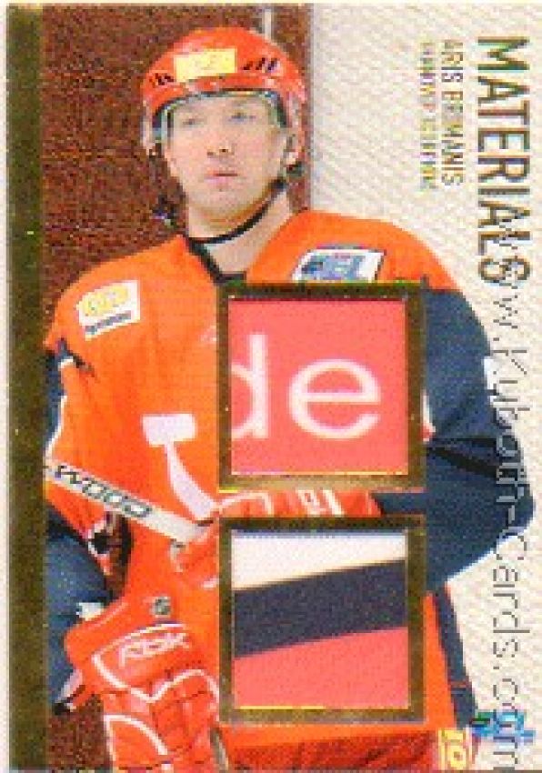 DEL 2008/09 CityPress Jersey Card Materials Gold - No MA12 - Aris Brimanis