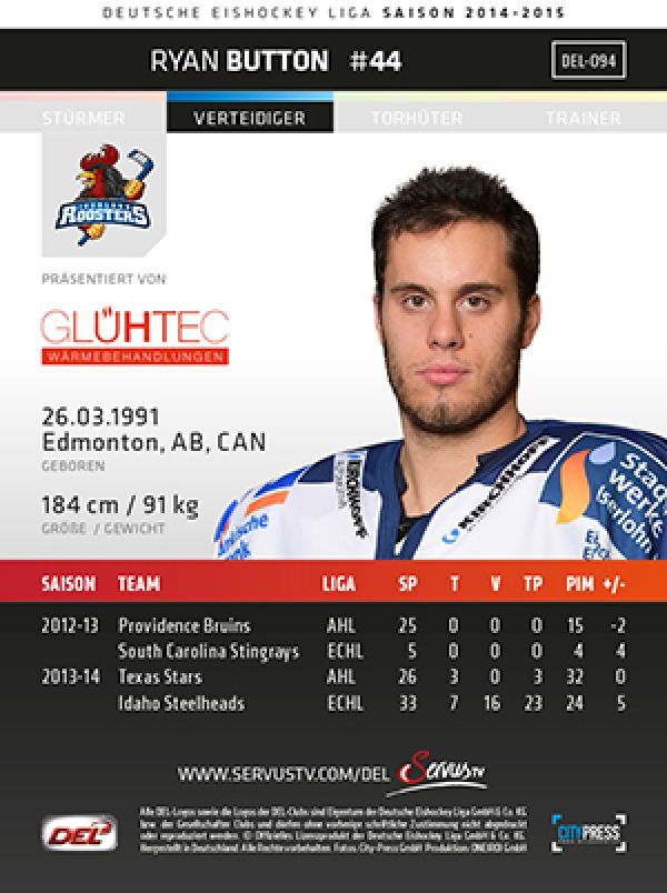 DEL 2014-15 CityPress - No 094 - Ryan Button