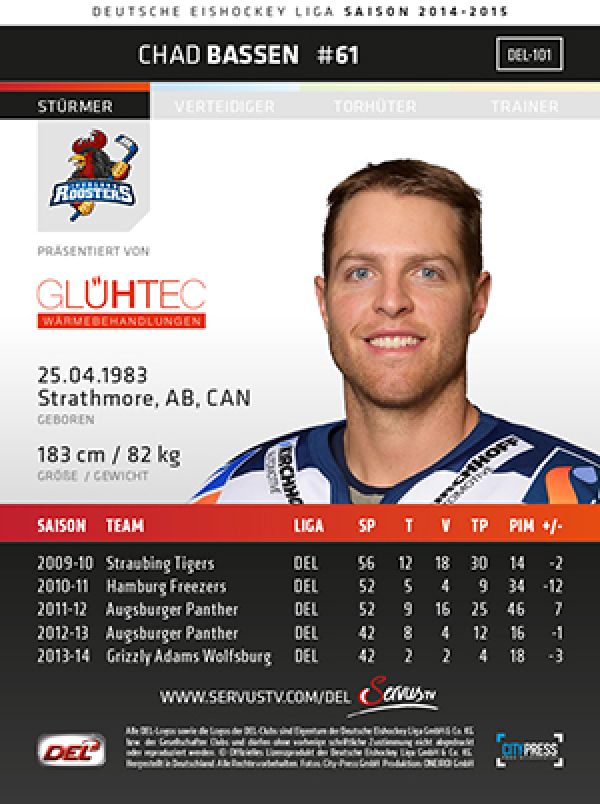 DEL 2014-15 CityPress - No 101 - Chad Bassen