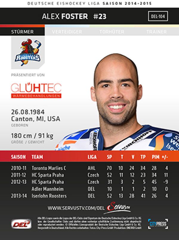 DEL 2014-15 CityPress - No 104 - Alex Foster