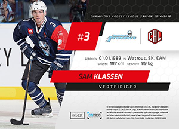 DEL 2014-15 CityPress - No 327 - Sam Klassen