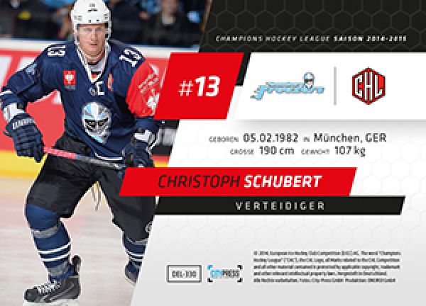 DEL 2014-15 CityPress - No 330 - Christioph Schubert