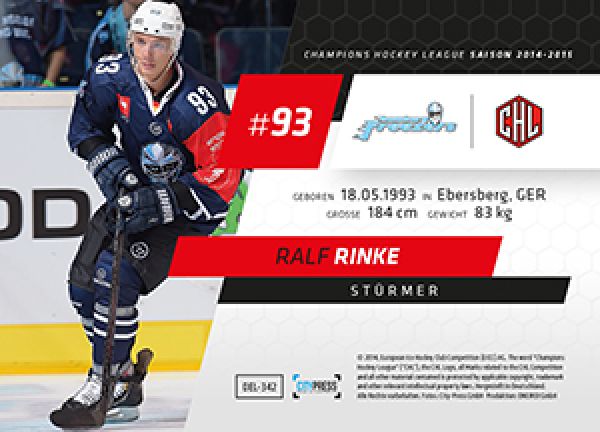 DEL 2014-15 CityPress - No 342 - Ralf Rinke