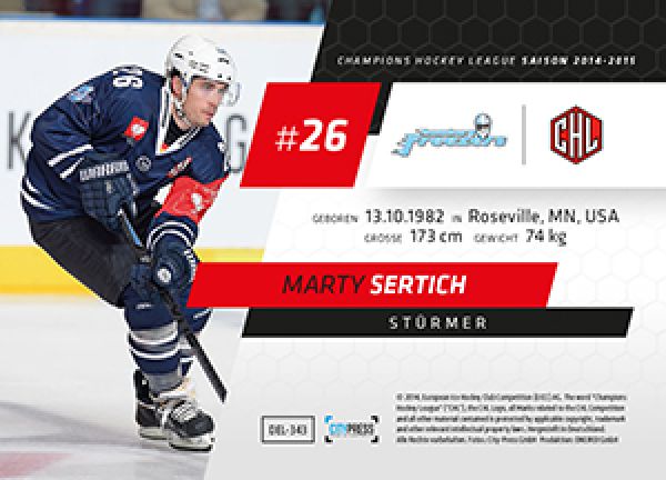 DEL 2014-15 CityPress - No 343 - Marty Sertich