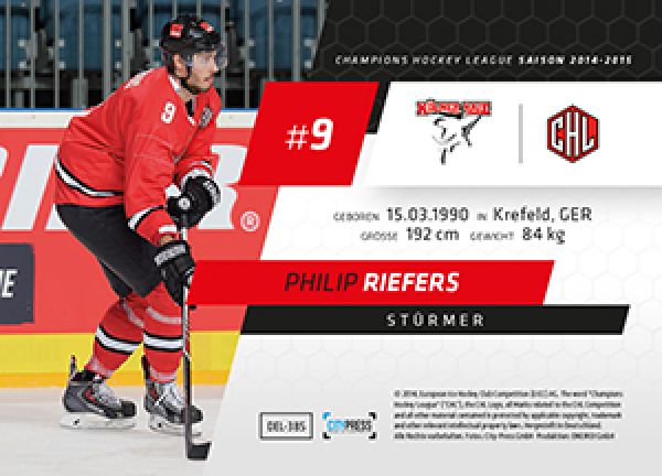 DEL 2014-15 CityPress - No 385 - Philip Riefers