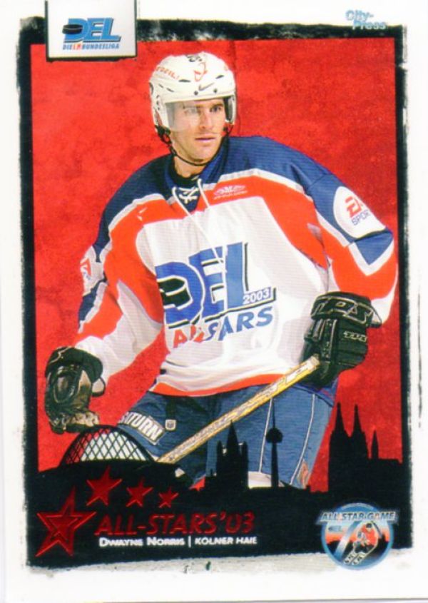 DEL 2003/04 CityPress DEL All-Stars - No AS08 - Dwayne Norris