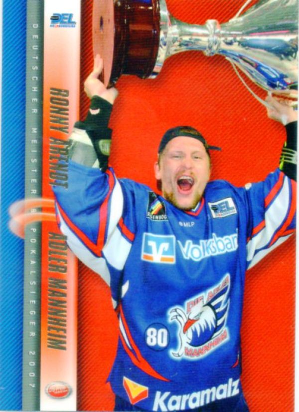 DEL 2007 / 08 CityPress Adler Mannheim Master Set - No DC02 - Ronny Arendt