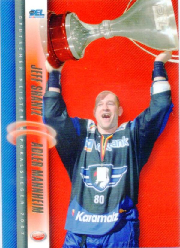 DEL 2007 / 08 CityPress Adler Mannheim Meisterset - No DC16 - Jeff Shantz