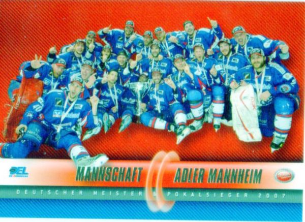 DEL 2007/08 CityPress Adler Mannheim championship set - No DC19 - championship team