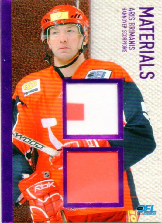 DEL 2008/09 CityPress Jersey Card Materials - No MA12 - Aris Brimanis