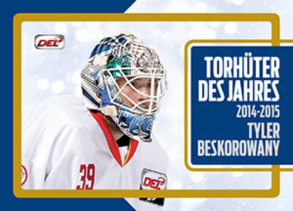 DEL 2015-16 Citypress Premium Best Goalie - No TJ 01 - Tyler Beskorowany