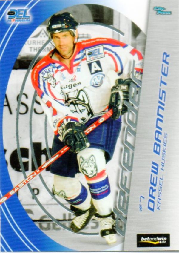 DEL 2005 / 06 CityPress DEL Defender - No DF01 - Drew Bannister