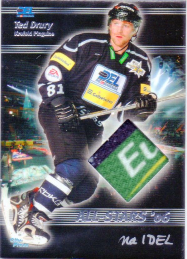 DEL 2007/08 CityPress DEL Allstars 2006 Jerseys - No AS004 - Ted Drury