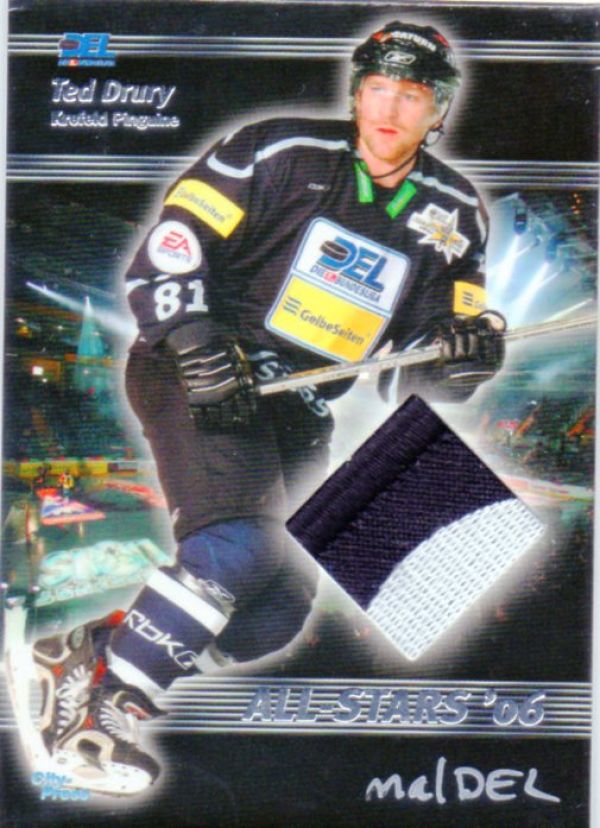 DEL 2007 / 08 CityPress DEL Allstars 2006 Jerseys - No AS004 - Ted Drury