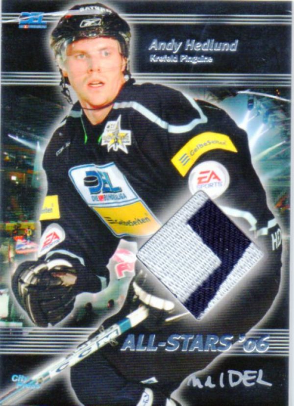 DEL 2007 / 08 CityPress DEL Allstars 2006 Jerseys - No AS006 - Andy Hedlund