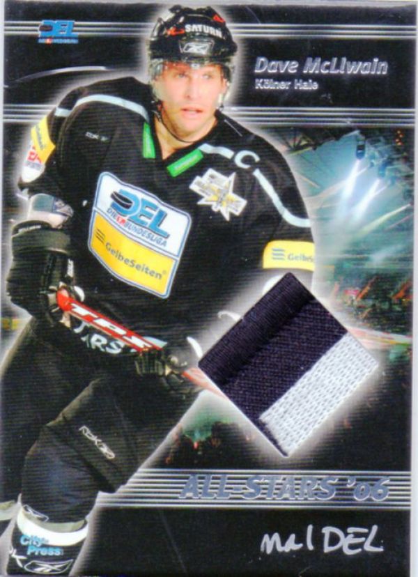 DEL 2007/08 CityPress DEL Allstars 2006 Jerseys - No AS013 - Dave McLlwain