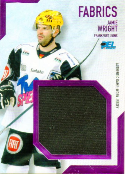 DEL 2008/09 CityPress Jersey Card Fabrics - No BL05 - Jamie Wright