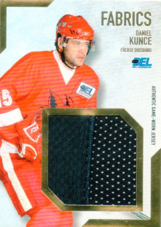 DEL 2008/09 CityPress jersey card Fabrics Gold - No BL03 - Daniel Kunce