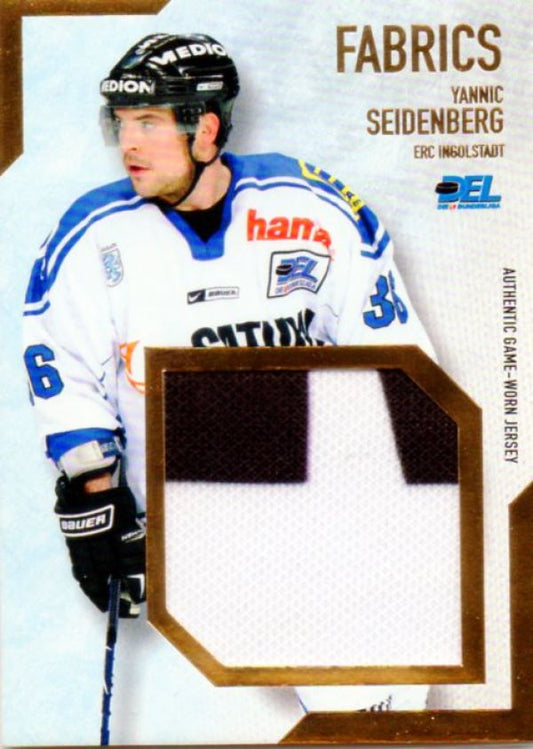 DEL 2008/09 CityPress jersey card Fabrics Gold - No BL07 - Yannic Seidenberg