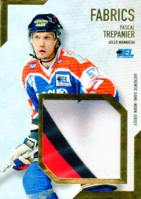 DEL 2008/09 CityPress jersey card Fabrics Gold - No BL11 - Pascal Trepanier