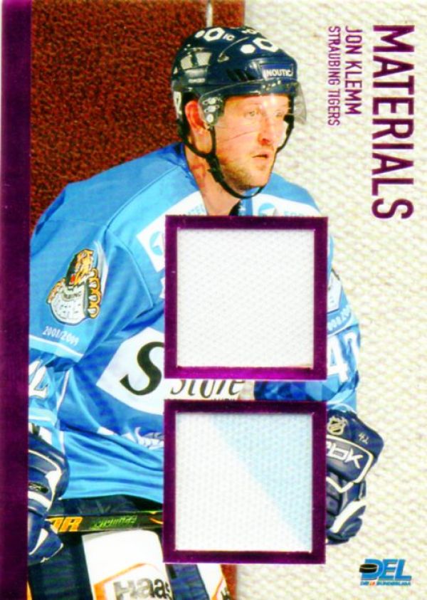 DEL 2008/09 CityPress Jersey Card Materials - No MA09 - Jon Klemm