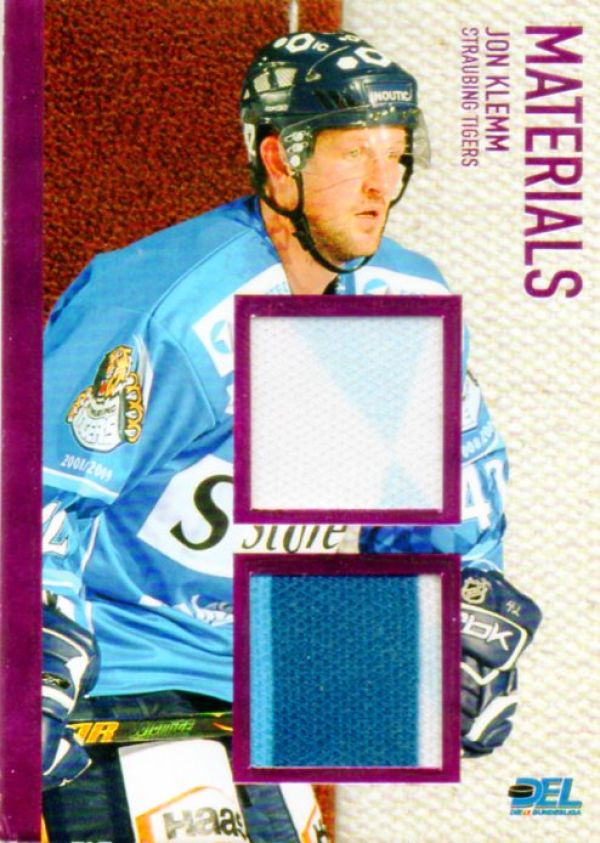 DEL 2008/09 CityPress Jersey Card Materials - No MA09 - Jon Klemm